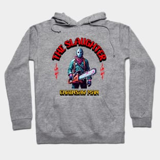 horror movies chainsaw man pixel art Hoodie